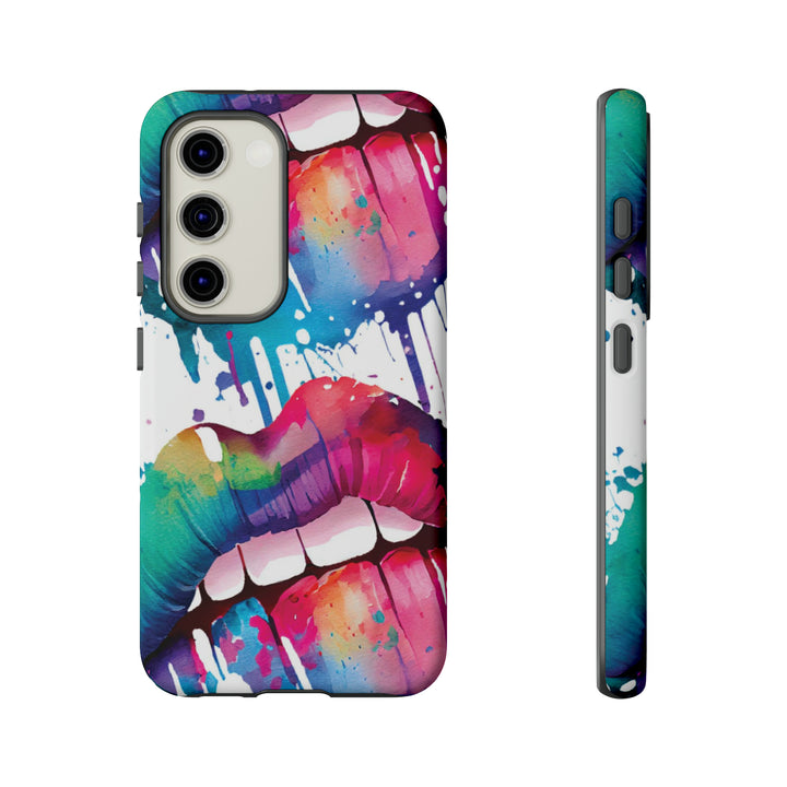 Cute Samsung Phone Case | Aesthetic Samsung Phone Case | Smile Lips Colorful | Galaxy S23, S22, S21, S20 | Luxury Double Layer | Cool - Studio40ParkLane
