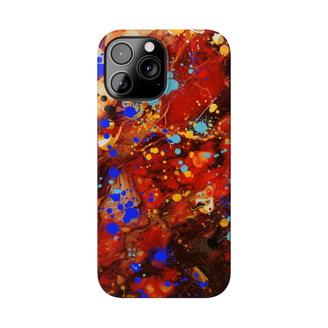 Slim Cute Phone Cases for Iphone - | iPhone 15 Case | iPhone 15 Pro Max Case, Iphone 14 Case, Iphone 14 Pro Max, Iphone 13, Fall Marble Paint Splash - Studio40ParkLane