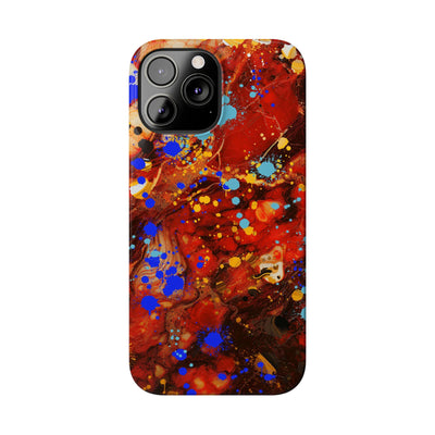 Slim Cute Phone Cases for Iphone - | iPhone 15 Case | iPhone 15 Pro Max Case, Iphone 14 Case, Iphone 14 Pro Max, Iphone 13, Fall Marble Paint Splash