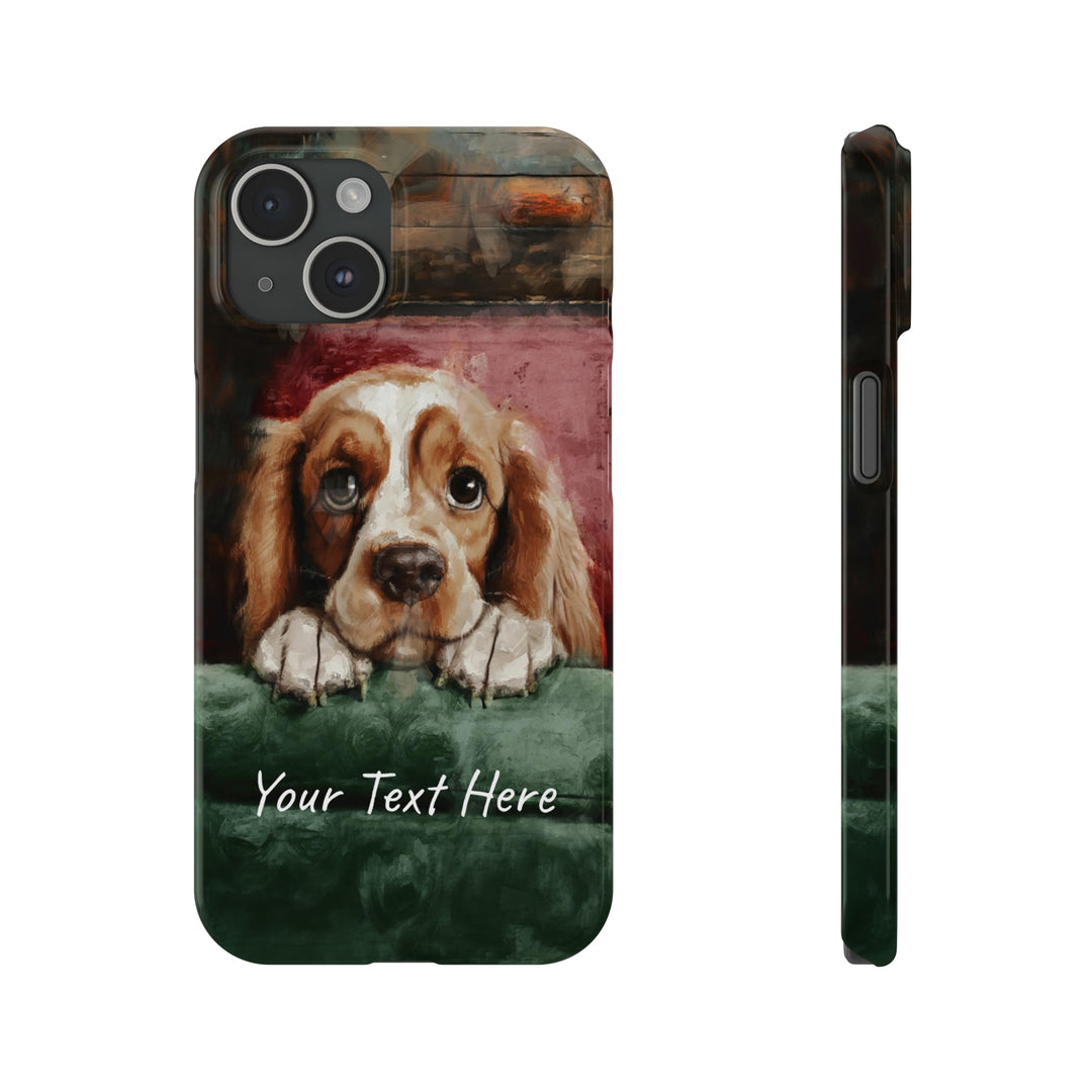 Slim Personalized Cute iPhone Cases - | iPhone 15 Case | iPhone 15 Pro Max Case, Iphone 14 Case, Iphone 14 Pro Max, Iphone 13, Cocker Spaniel Dog - Studio40ParkLane