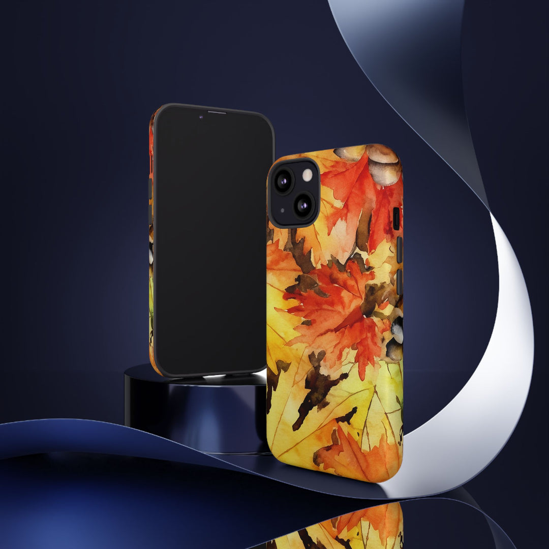 Impact Resistant, Fall Leaves, Cute Phone Cases for Samsung S24, S23, S22, S21, IPhone 15 pro Iphone 14 pro Iphone 13 IPhone 12 Iphone 11 - Studio40ParkLane