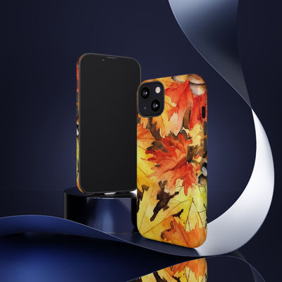 Impact Resistant, Fall Leaves, Cute Phone Cases for Samsung S24, S23, S22, S21, IPhone 15 pro Iphone 14 pro Iphone 13 IPhone 12 Iphone 11