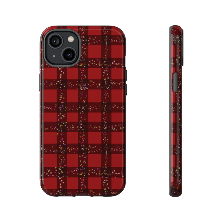 Cute IPhone Case | iPhone 15 Case | iPhone 15 Pro Max Case, Iphone 14 Case, Iphone 14 Pro Max Case IPhone Case for Art Lovers, Red Festive Plaid - Studio40ParkLane
