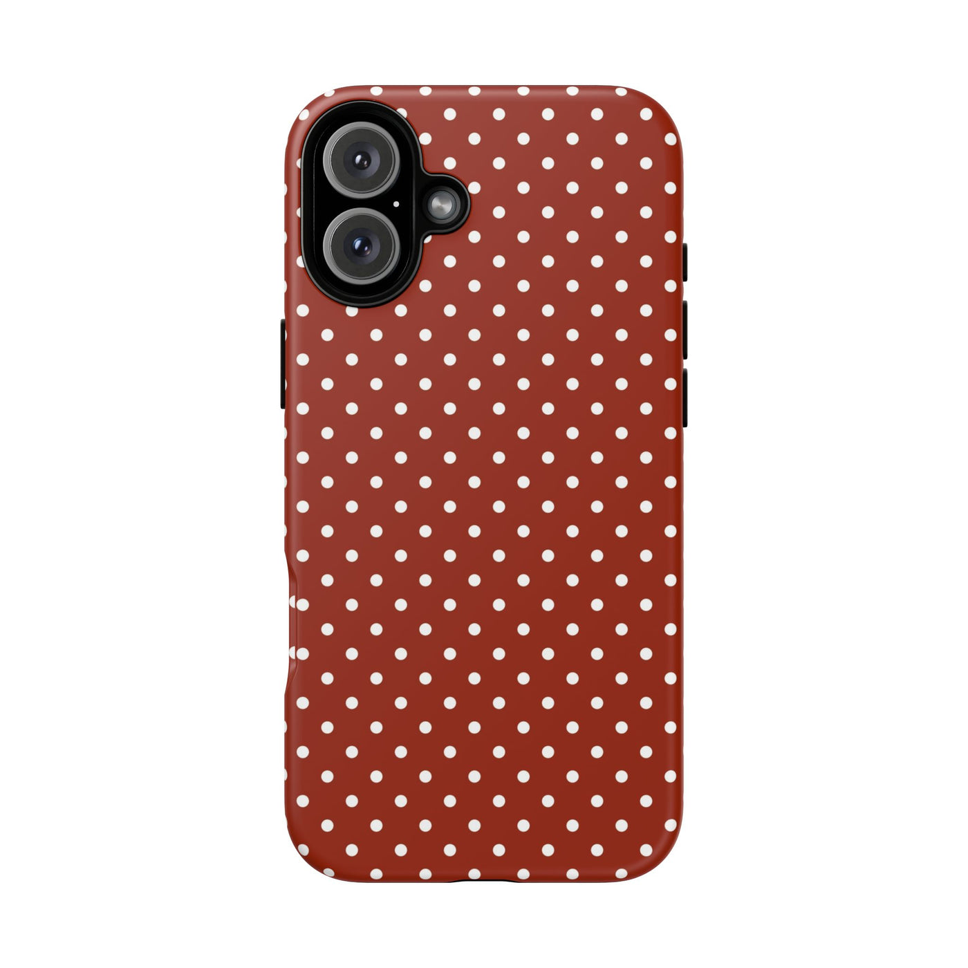 Aesthetic Tough Clay Red Polka Dots Premium Phone Case - For iPhone 17 Pro Max iPhone 16 Pro iPhone 15 Iphone 14 Plus 13 Pro 12 11 10 XR XS - Studio40ParkLane