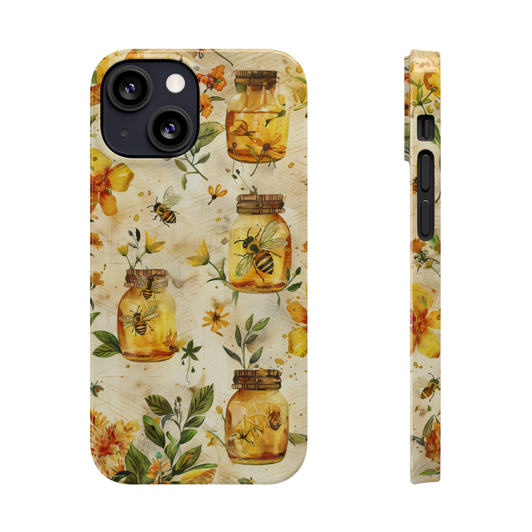 Slim Cute Phone Cases for Iphone | iPhone 15 Case | iPhone 15 Pro Max Case, Iphone 14, Iphone 14 Pro Max, Iphone 13, Honey Bees Yellow - Studio40ParkLane