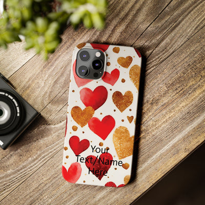 Slim Custom Personalized Valentine Love Gift for Her Cute Phone Cases for Iphone 16 Pro Max | iPhone 15 Case | iPhone 15 Pro Max Case, Iphone 14