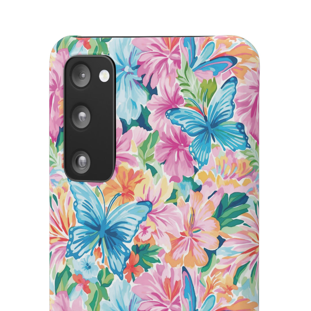 Sleek Snap Butterflies Flowers Cute Phone Case for iPhone 16 15 14 13 12 11 X Xs Max Xr Pro Plus Samsung Galaxy S24 S23 S22 S21 S20 Ultra
