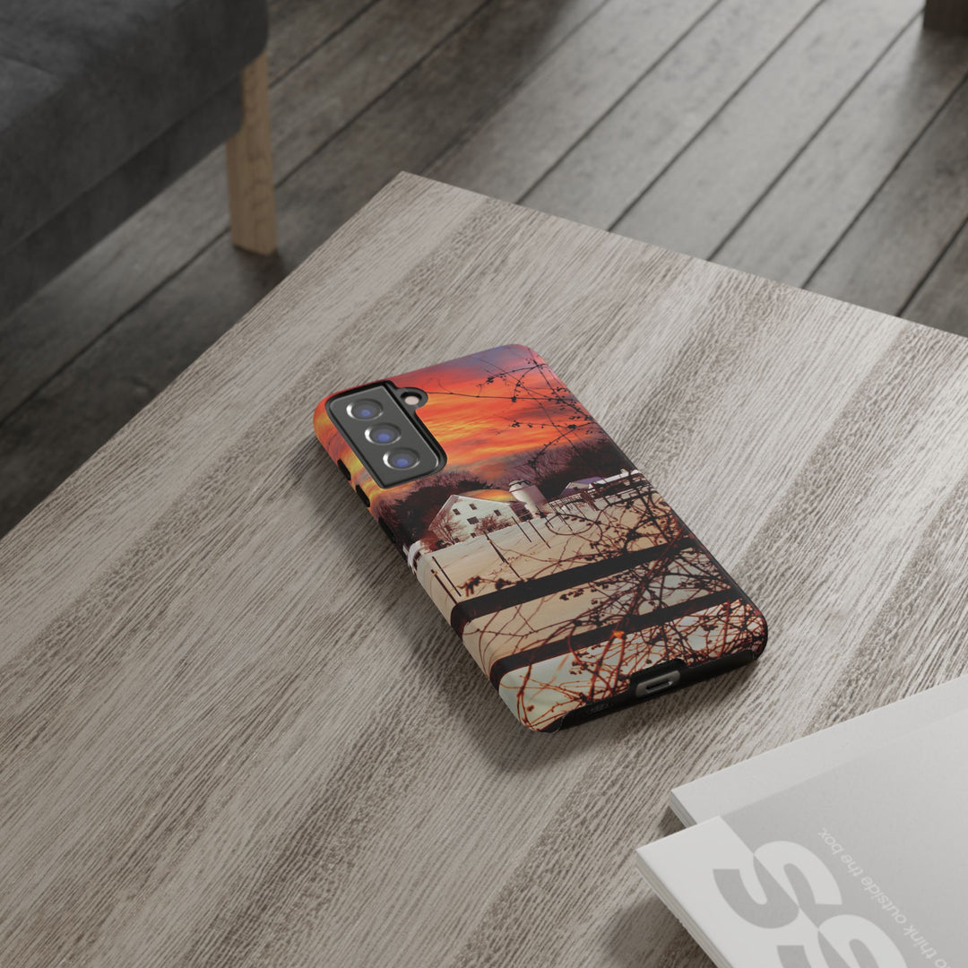 Impact Resistant, Winter Sunset Cute Phone Cases for Samsung S24, S23, S22, S21, IPhone 15 pro Iphone 14 pro Iphone 13 IPhone 12 Iphone 11 - Studio40ParkLane
