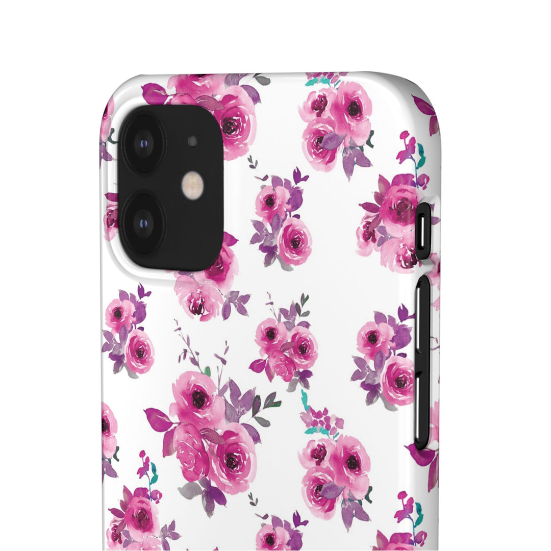 Sleek Snap Flowers Gift for Her Cute Phone Case for iPhone 16 15 14 13 12 11 X Xs Max Xr Pro Plus Samsung Galaxy S24 S23 S22 S21 S20 Ultra