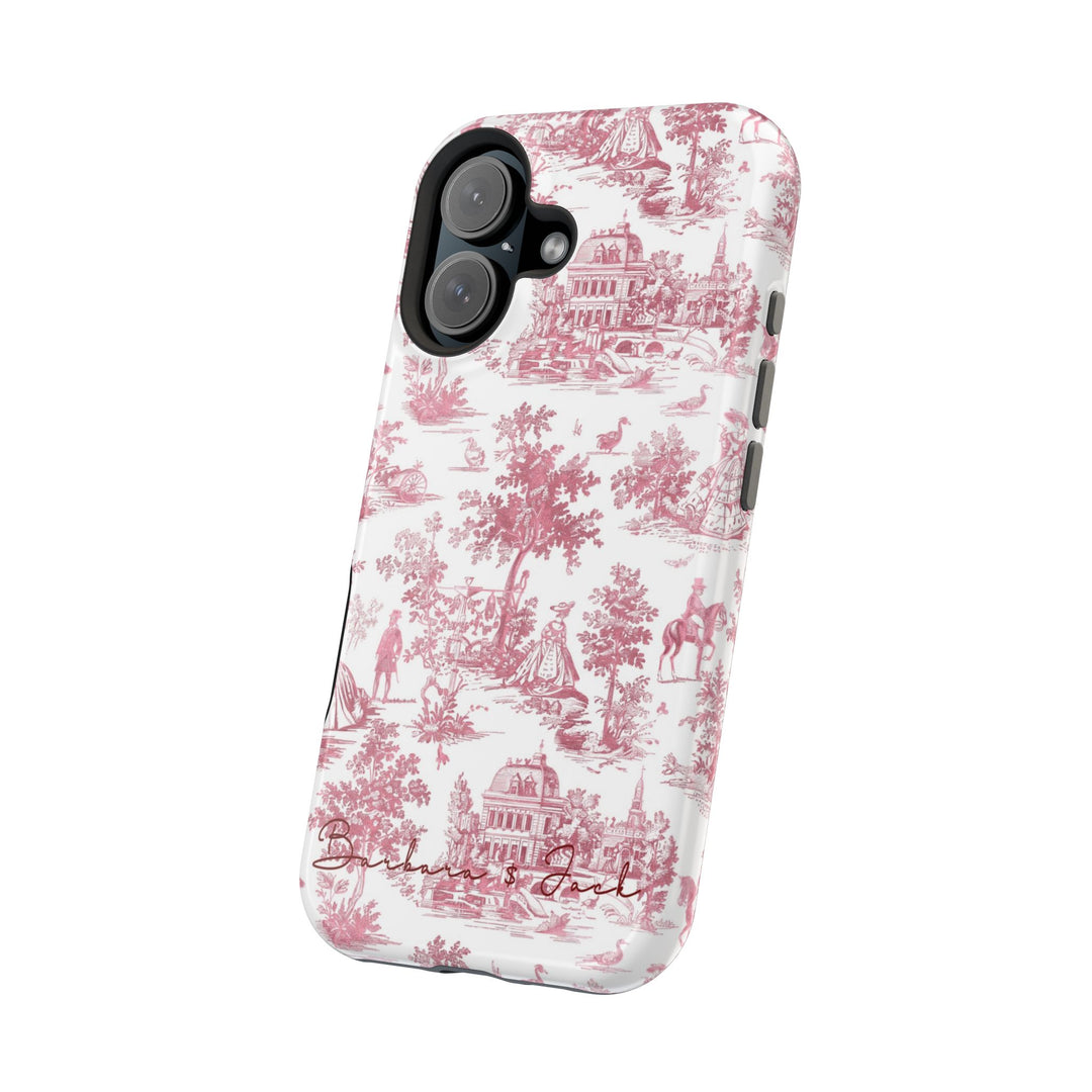 Magsafe French Toile Personalized Initial Custom Gift Cute Phone Cases for Iphone 16 Pro Max | iPhone 15, Pro Max Case, Iphone 14, 13, 12, 11, 10 - Studio40ParkLane