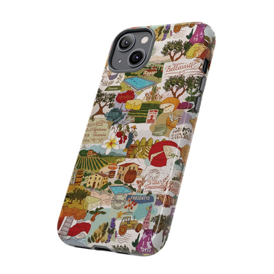 Italy Tuscany Coquette Collage Tough Premium Phone Case - For iPhone 17 Pro Max iPhone 16 Pro iPhone 15 Iphone 14 Plus 13 Pro 12 11 10 XR - Studio40ParkLane