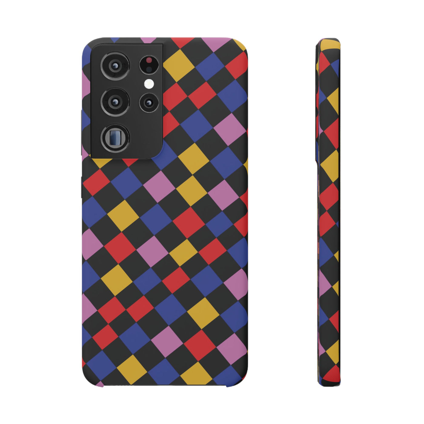 Colorful Checkerboard Cute Phone Case - Sleek Snap - for iPhone 16 15 14 13 12 11 Max Pro Plus Samsung Galaxy S24 S23 S22 S21 S20 Plus Ultra - Studio40ParkLane