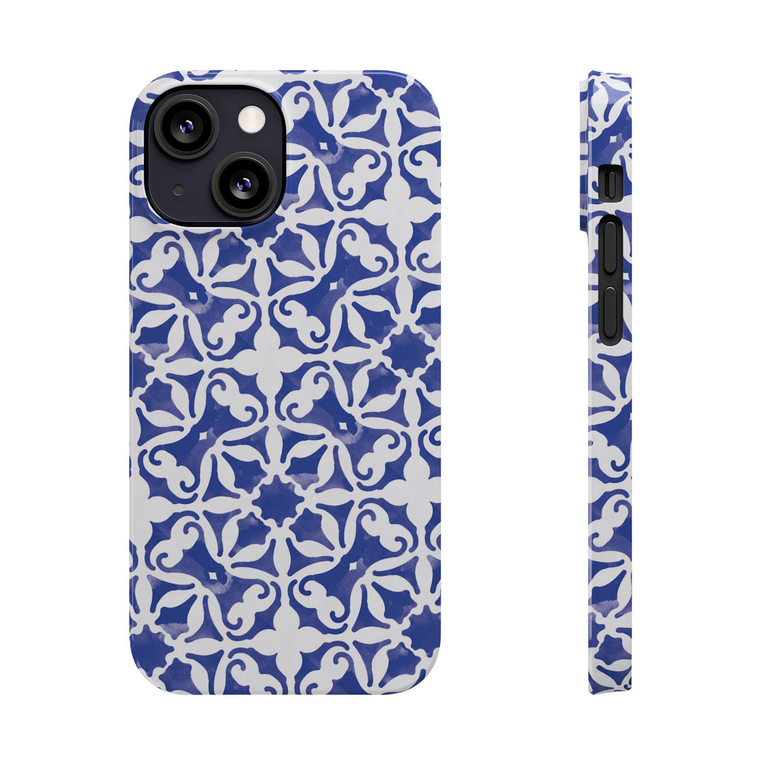 Slim Blue Mosaic Gift for Her Cute Phone Cases for Iphone 16 Case | iPhone 15 Case | iPhone 15 Pro Max Case, Iphone 14, Iphone 14 Pro Max, Iphone 13, 11,10,8,7 - Studio40ParkLane