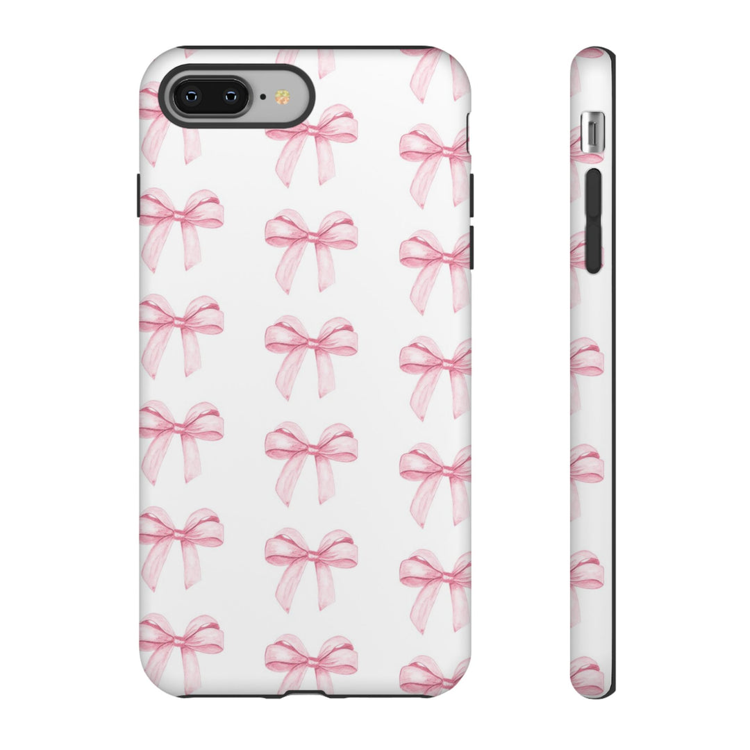 Pink Bows Cute Phone Case, for IPhone 16 Pro Max | Iphone 15, Iphone 14, IPhone 13 Case, 11 8 7, Samsung Galaxy S24, S23, S22, S21, 2 Layer Protection - Studio40ParkLane