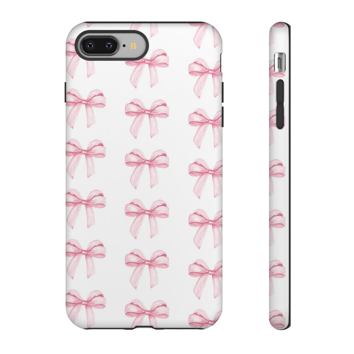 Pink Bows Cute Phone Case, for IPhone 16 Pro Max | Iphone 15, Iphone 14, IPhone 13 Case, 11 8 7, Samsung Galaxy S24, S23, S22, S21, 2 Layer Protection - Studio40ParkLane