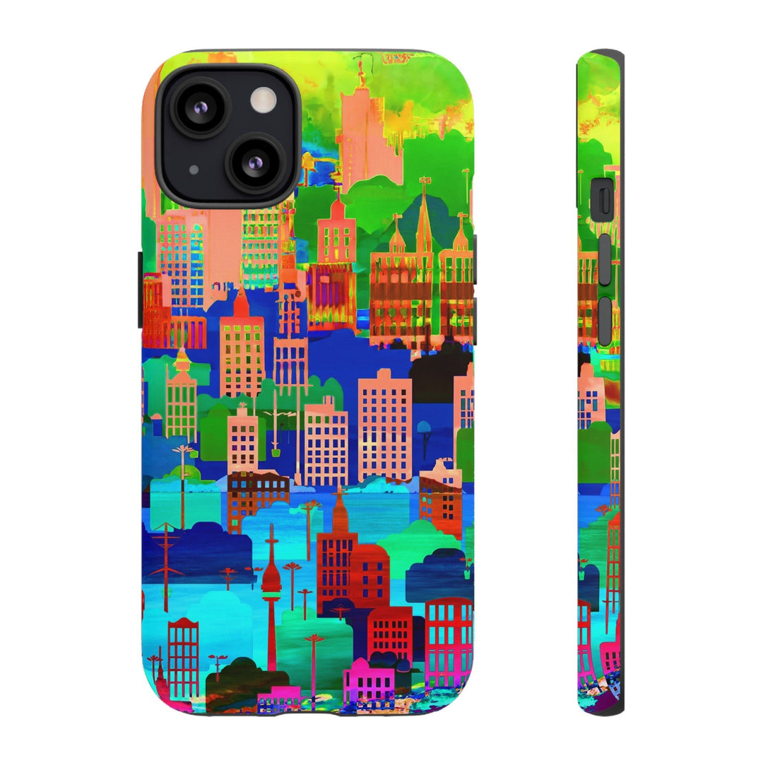 Cute Samsung Case | Cool Iphone Case | Summer City Skyline, Samsung S24, S23, S22, S21, IPhone 15 Case | Iphone 14 Case, Iphone 13 Case - Studio40ParkLane