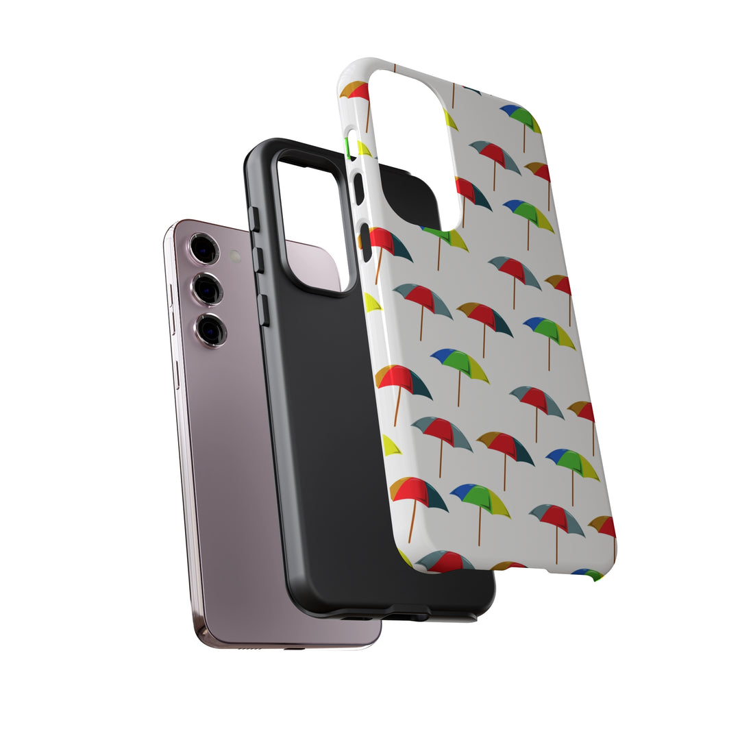 Cute Samsung Phone Case | Aesthetic Samsung Phone Case | Galaxy S23, S22, S21, S20 | Colorful Beach Parasols, Protective Phone Case - Studio40ParkLane