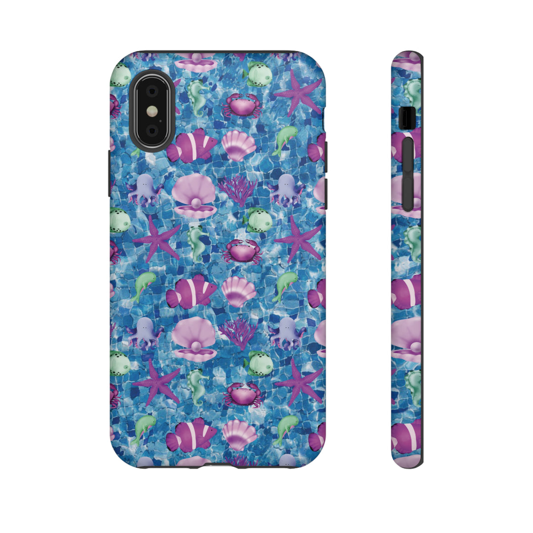 Cute IPhone Case | Blue Pink Under The Sea, iPhone 15 Case | iPhone 15 Pro Case, Iphone 14 Case, Iphone 14 Pro Max Case, Protective Iphone Case - Studio40ParkLane