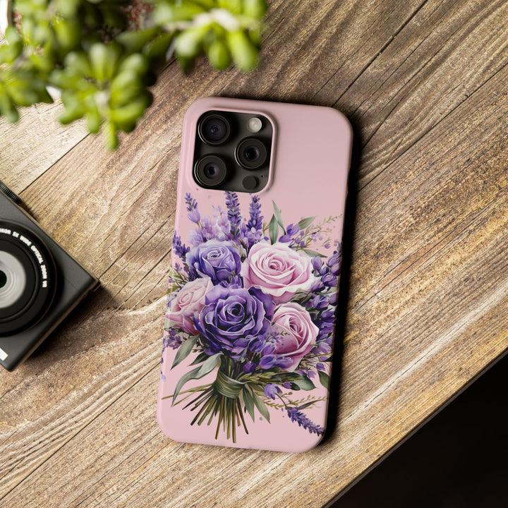 Slim Lavender Bouquet Flowers Cute Phone Cases for Iphone 16 Pro Max | iPhone 15 Case | iPhone 15 Pro Max Case, Iphone 14, Iphone 14 Pro Max, Iphone 13 12 11 8 7 - Studio40ParkLane