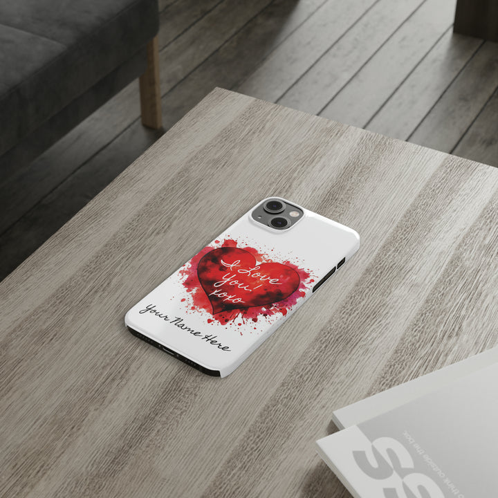 Slim Personalized Slim Cute iPhone Cases - | iPhone 15 Case | iPhone 15 Pro Max Case, Iphone 14 Case, Iphone 14 Pro Max, Iphone 13, Valentine Heart Love - Studio40ParkLane