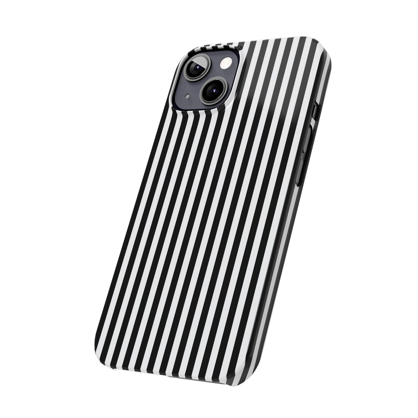 Slim Black White Striped Cute Phone Case for Iphone 16 - | iPhone 15 Pro Max Case | iPhone 14 Case Iphone 13 12 11 10 9 8 7 Gift for Her - Studio40ParkLane