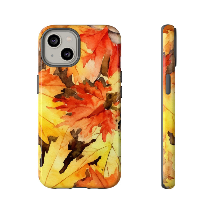 Impact Resistant, Fall Leaves, Cute Phone Cases for Samsung S24, S23, S22, S21, IPhone 15 pro Iphone 14 pro Iphone 13 IPhone 12 Iphone 11 - Studio40ParkLane