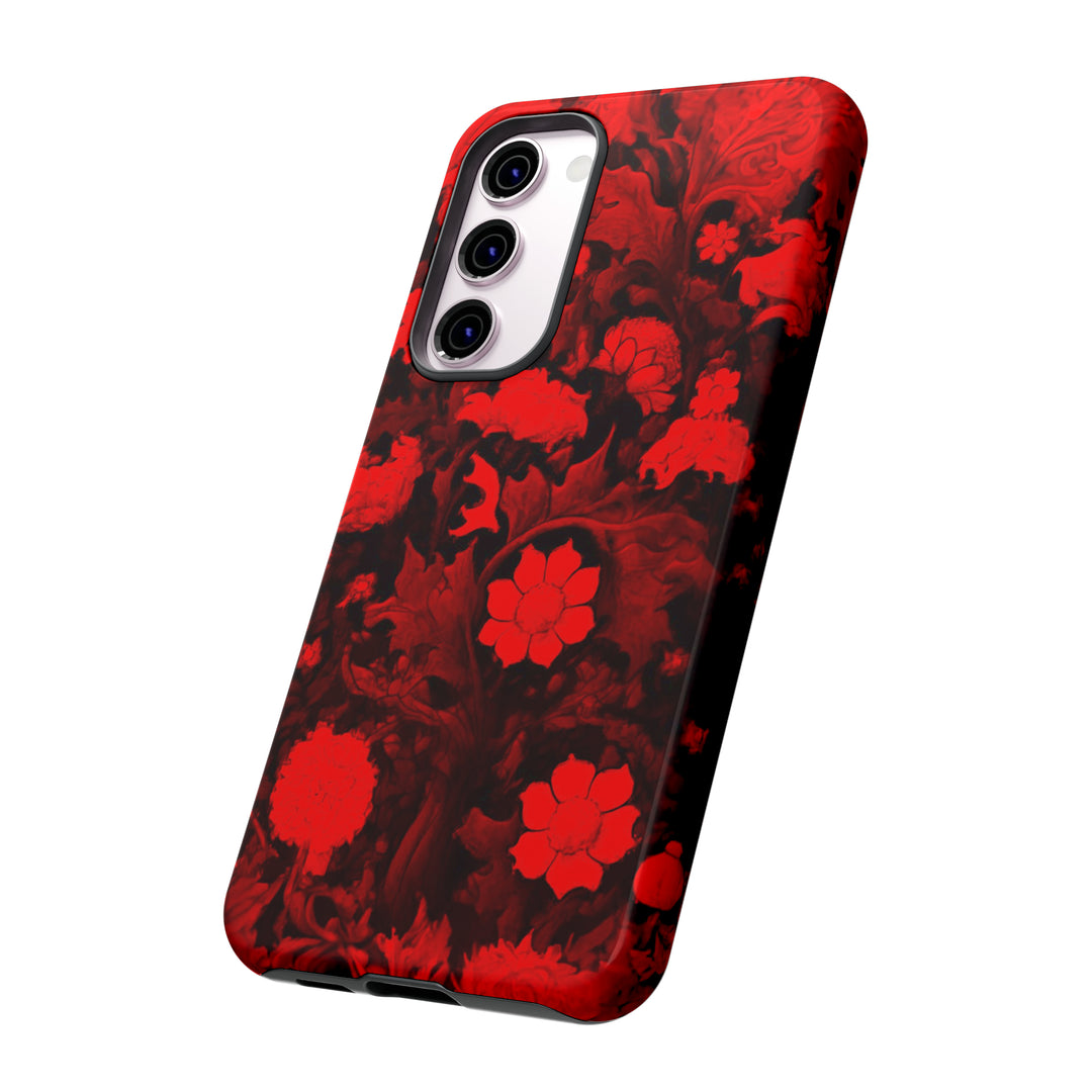 Cute Samsung Phone Case | Aesthetic Samsung Phone Case | Galaxy S23, S22, S21, S20 | Red Flowers, Protective Phone Case - Studio40ParkLane