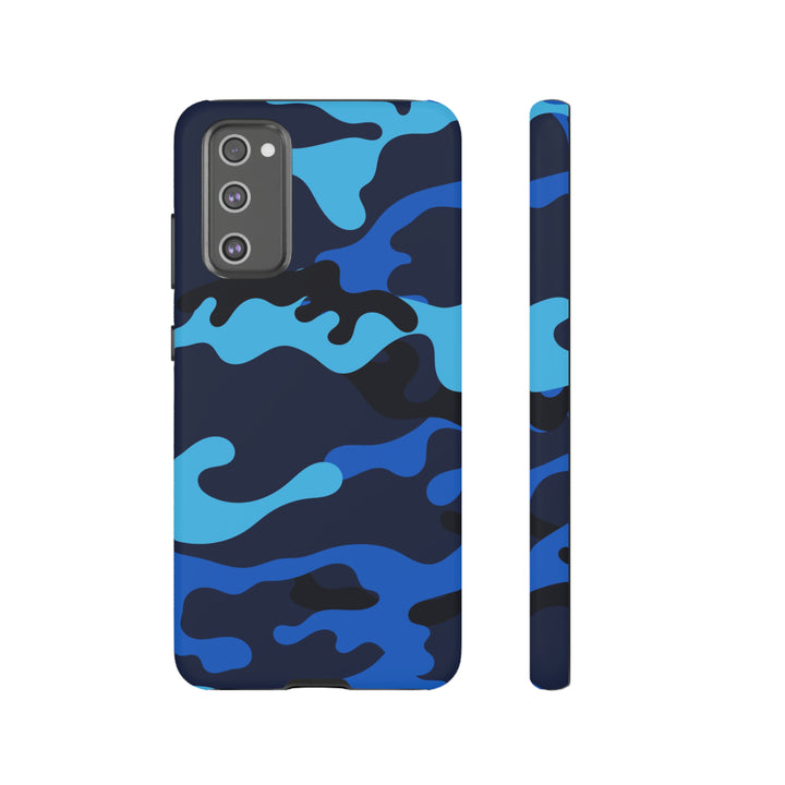 Cute Samsung Phone Case | Aesthetic Samsung Phone Case | Galaxy S23, S22, S21, S20 | Blue Camouflage, Protective Phone Case - Studio40ParkLane
