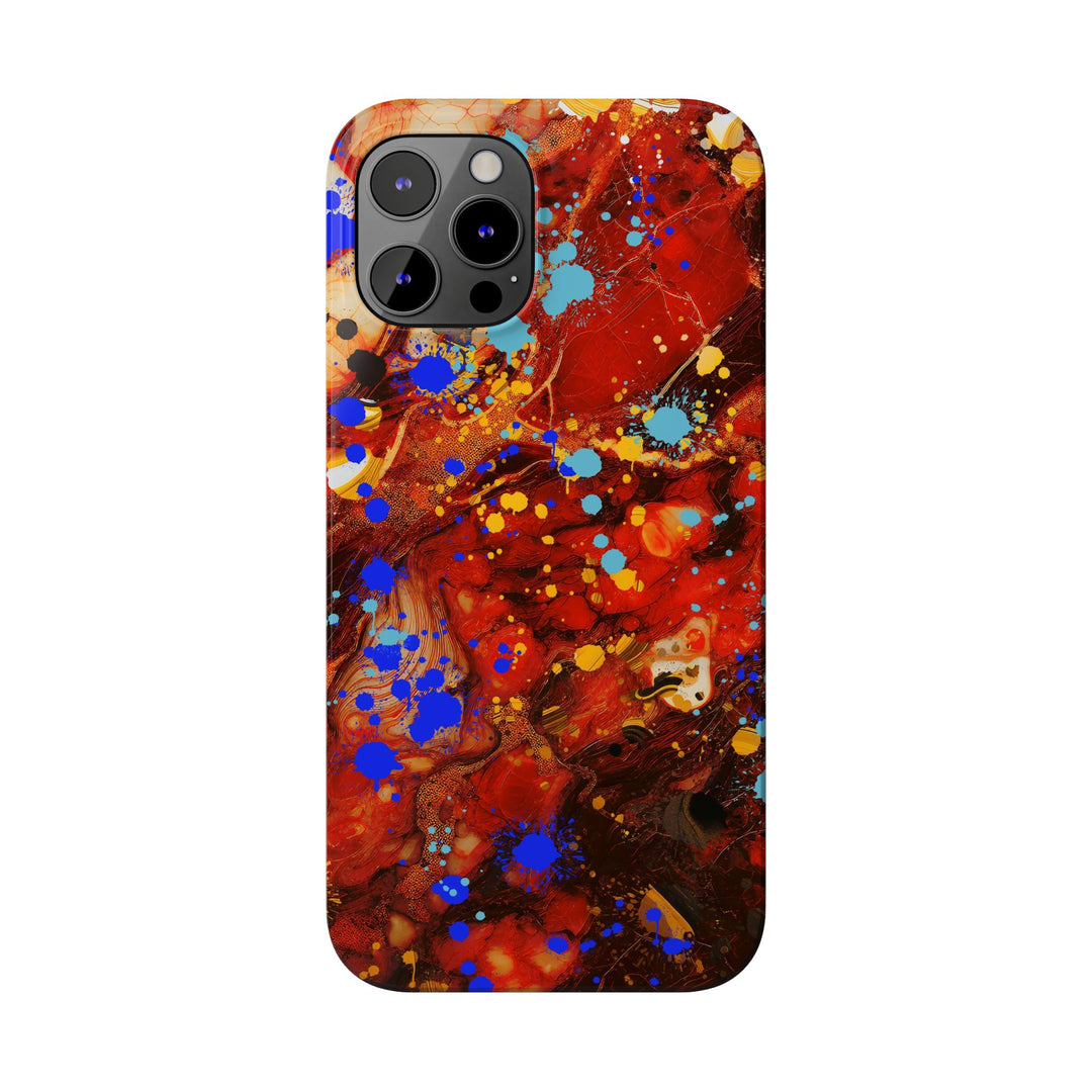 Slim Cute Phone Cases for Iphone - | iPhone 15 Case | iPhone 15 Pro Max Case, Iphone 14 Case, Iphone 14 Pro Max, Iphone 13, Fall Marble Paint Splash - Studio40ParkLane