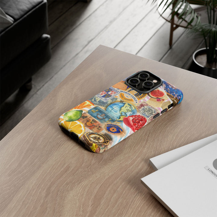 Cute European Summer Collage Phone Case, for IPhone 16 Case | Iphone 15, Iphone 14, IPhone 13 Case, 11 8 7, Samsung Galaxy S24, S23, S22, S21 Extra Protective - Studio40ParkLane