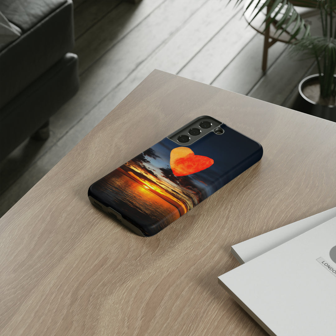 Cute Samsung Phone Case | Aesthetic Samsung Phone Case | Galaxy S23, S22, S21, S20 | Luxury case, Cute Rising Heart Sunset Phone Case - Studio40ParkLane
