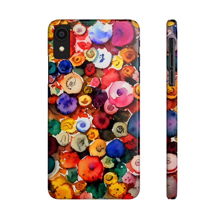 Slim Cute Phone Cases for Iphone | iPhone 15 Case | iPhone 15 Pro Max Case, Iphone 14, Iphone 14 Pro Max, Iphone 13, Colorful Buttons Abstract - Studio40ParkLane