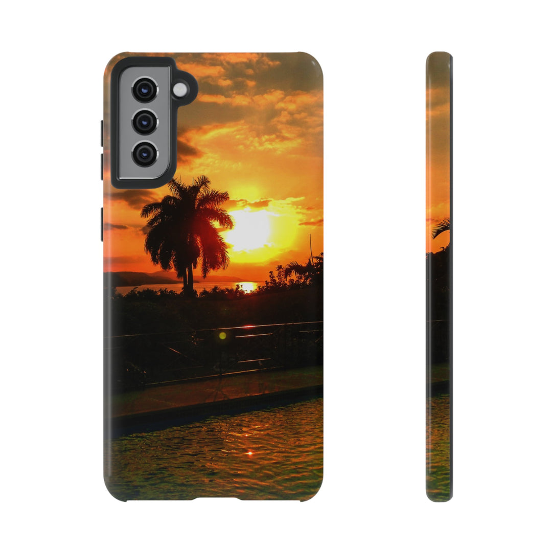 Cute Samsung Case | Cool Iphone Case | Summer Jamaica Pool Sunset, Samsung S24, S23, S22, S21, IPhone 15 Case | Iphone 14 Case, Iphone 13 Case - Studio40ParkLane