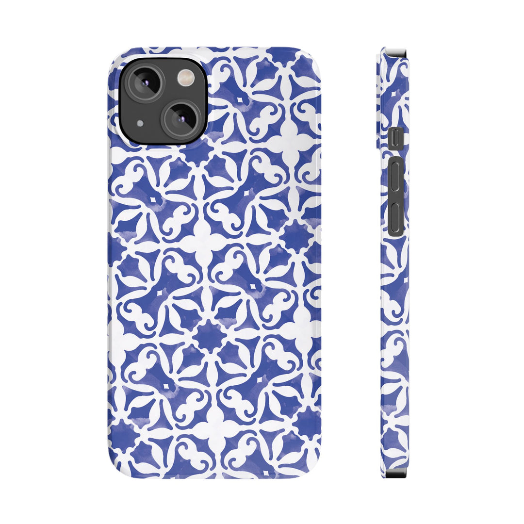 Slim Blue Mosaic Gift for Her Cute Phone Cases for Iphone 16 Case | iPhone 15 Case | iPhone 15 Pro Max Case, Iphone 14, Iphone 14 Pro Max, Iphone 13, 11,10,8,7 - Studio40ParkLane