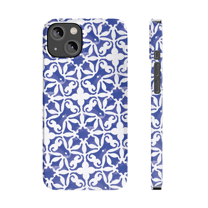 Slim Blue Mosaic Gift for Her Cute Phone Cases for Iphone 16 Case | iPhone 15 Case | iPhone 15 Pro Max Case, Iphone 14, Iphone 14 Pro Max, Iphone 13, 11,10,8,7 - Studio40ParkLane