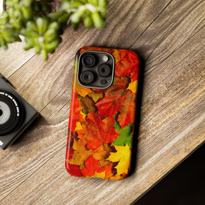 Fall Leaves Impact Resistant, Cute Phone Cases for Samsung S24, S23, S22, S21, IPhone 15 pro Iphone 14 pro Iphone 13 IPhone 12 Iphone 11 - Studio40ParkLane