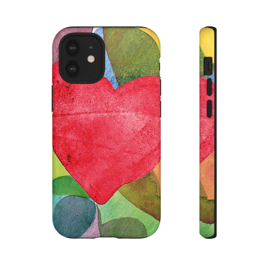 Cute IPhone Case | iPhone 15 Case | iPhone 15 Pro Max Case, Iphone 14 Case, Iphone 14 Pro Max Case IPhone Case for Art Lovers, Red Heart - Studio40ParkLane