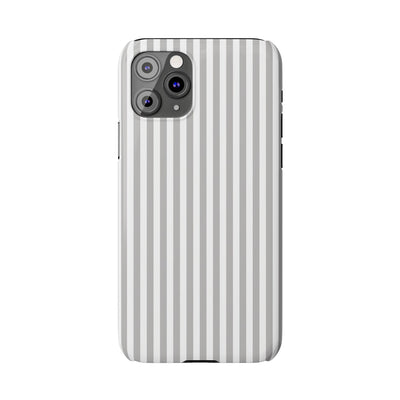 Slim Light Grey Striped Cute Phone Case for Iphone 16 - | iPhone 15 Pro Max Case | iPhone 14 Case Iphone 13 12 11 10 9 8 7 Gift for Her - Studio40ParkLane