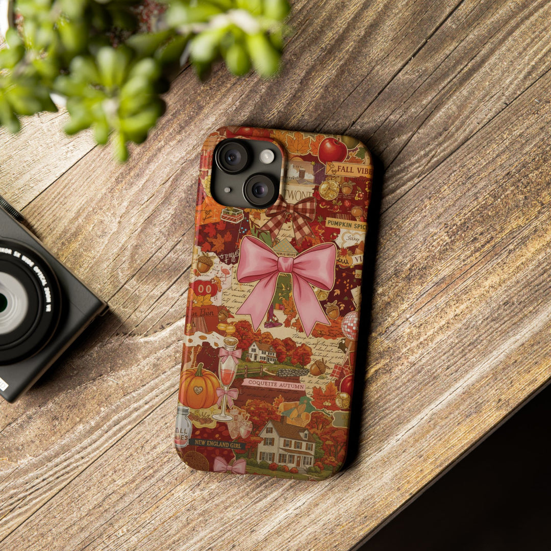 New England fall Coquette Collage Cute Phone Case for Iphone 16 - | iPhone 15 Pro Max Case | iPhone 14 Case Iphone 13 12 11 10 9 8 7 X XS - Studio40ParkLane