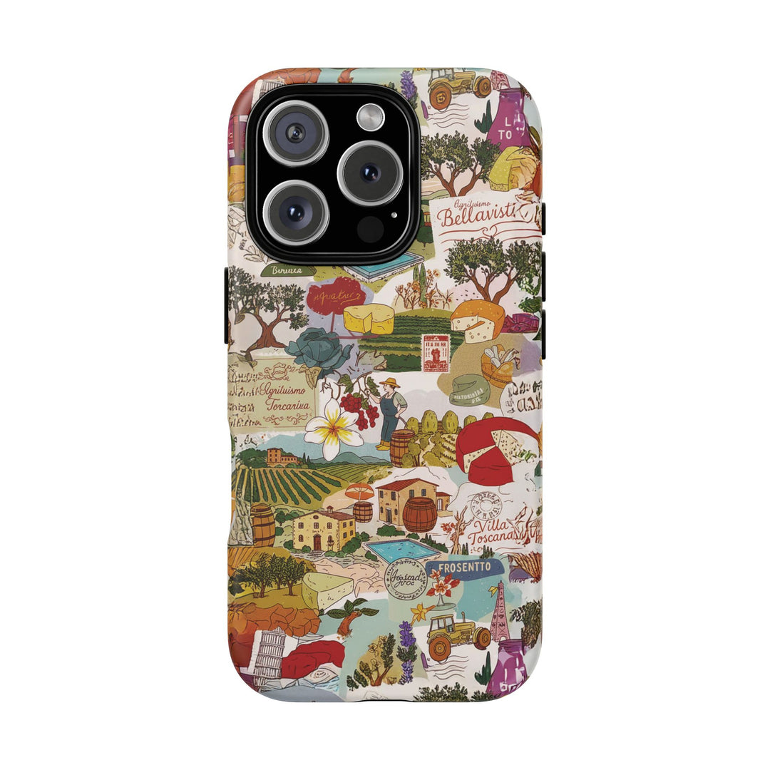 Italy Tuscany Coquette Collage Tough Premium Phone Case - For iPhone 17 Pro Max iPhone 16 Pro iPhone 15 Iphone 14 Plus 13 Pro 12 11 10 XR - Studio40ParkLane