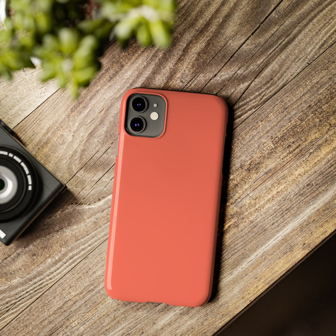 Slim Coral pink Gift for Her Aesthetic Cute Phone Case for Iphone 16 - | iPhone 15 Pro Max Case | iPhone 14 Case 13 12 11 10 9 8 7 - Studio40ParkLane
