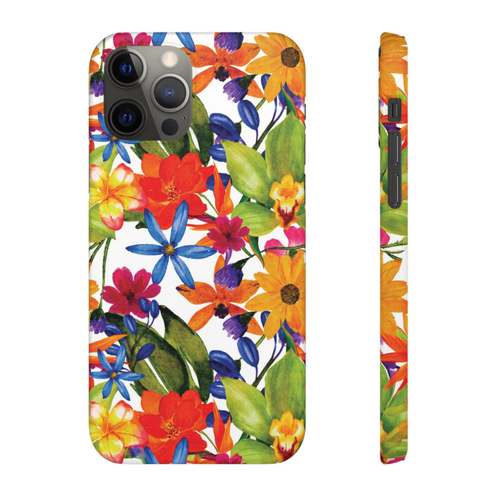 Sleek Snap Colorful Flowers Cute Phone Case for iPhone 16 15 14 13 12 11 X Xs Max Xr Pro Plus Samsung Galaxy S24 S23 S22 S21 S20 Note Ultra