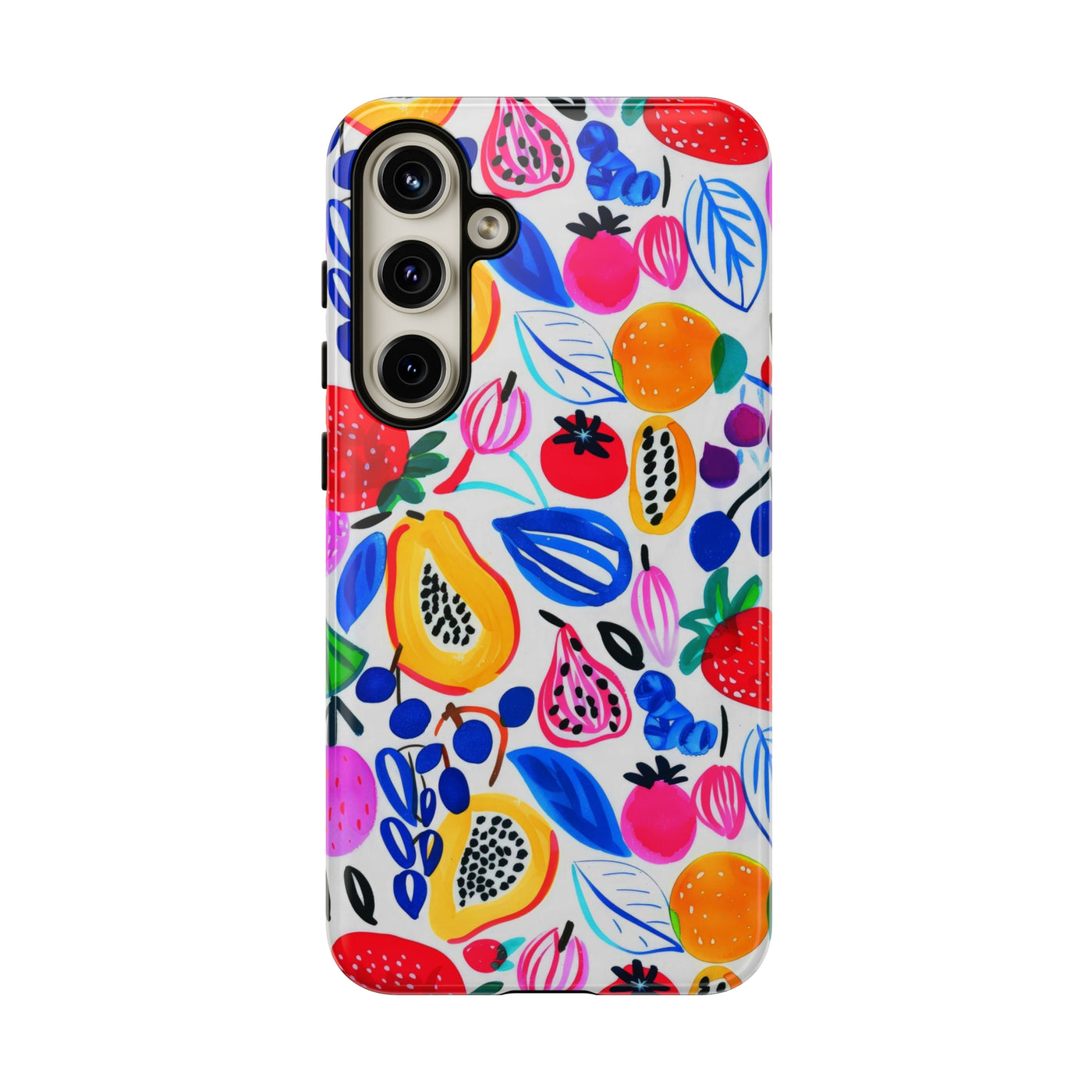 Cute Samsung Phone Case | Aesthetic Samsung Phone Case | Galaxy S23, S22, S21, S20 | Summer Fruit Cocktail, Protective Phone Case