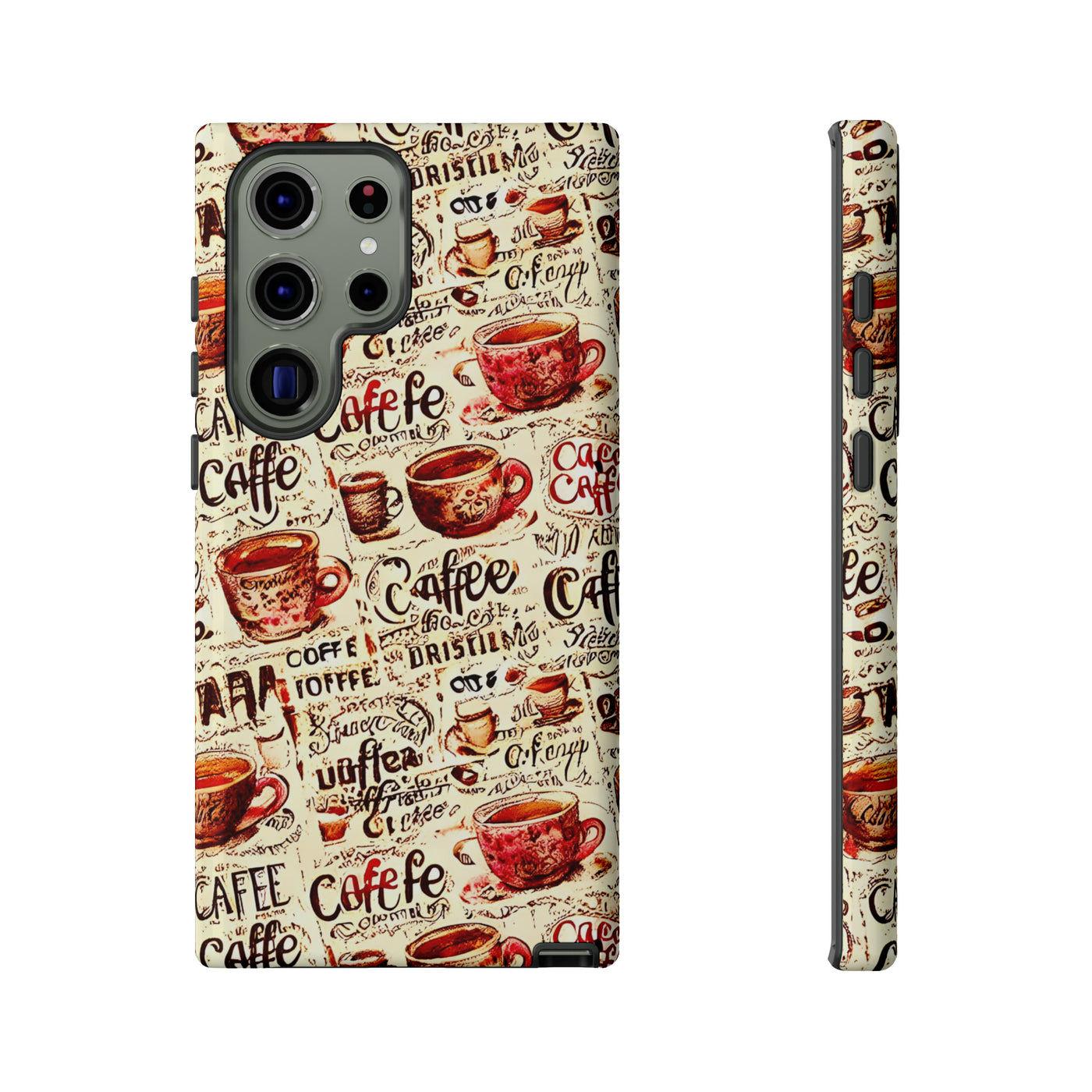 Cute Samsung Phone Case | Aesthetic Samsung Phone Case | Galaxy S23, S22, S21, S20 | Paris Coffee Cup, Protective Phone Case