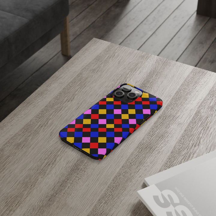 Slim Abstract Colorful Checkerboard Cute Phone Case for Iphone 17 - | iPhone 16 Pro Max Case | iPhone 15 Case Iphone 14 13 12 11 Gift for Her - Studio40ParkLane