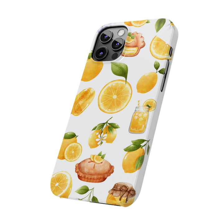 Slim Cute Phone Cases for Iphone - | iPhone 15 Case | iPhone 15 Pro Max Case, Iphone 14 Case, Iphone 14 Pro Max, Iphone 13, Summer Fruit Lemon - Studio40ParkLane