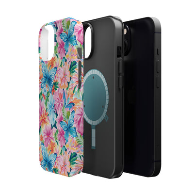 Butterflies Flowers Magsafe Cute Phone Case for Iphone Gift for Her, iPhone 16 Case iPhone 15 Pro Max Case, Iphone 14, Iphone 14 Pro Max, 13, 12