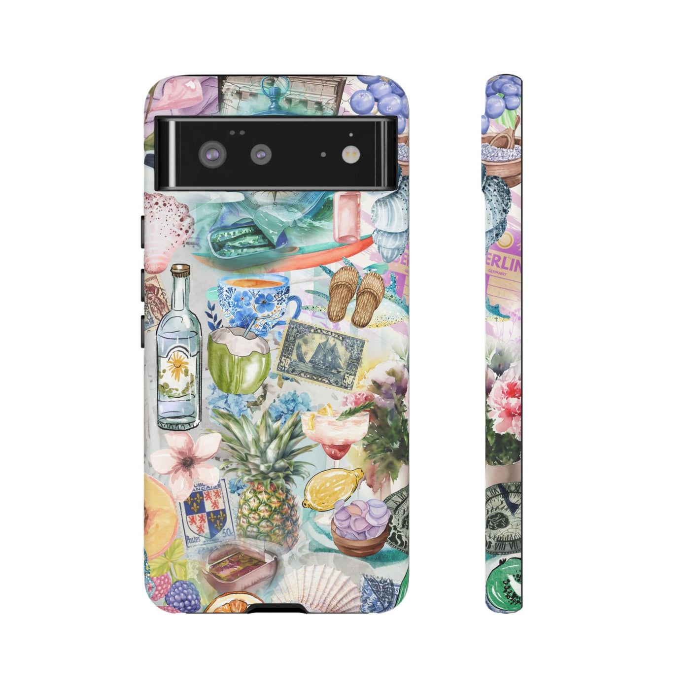 Impact Resistant, Travel Coquette Collage, Cute Phone Cases for Samsung S24, S23, S22, S21, IPhone 15 pro Iphone 14 pro Iphone 13 IPhone 12 Iphone 11