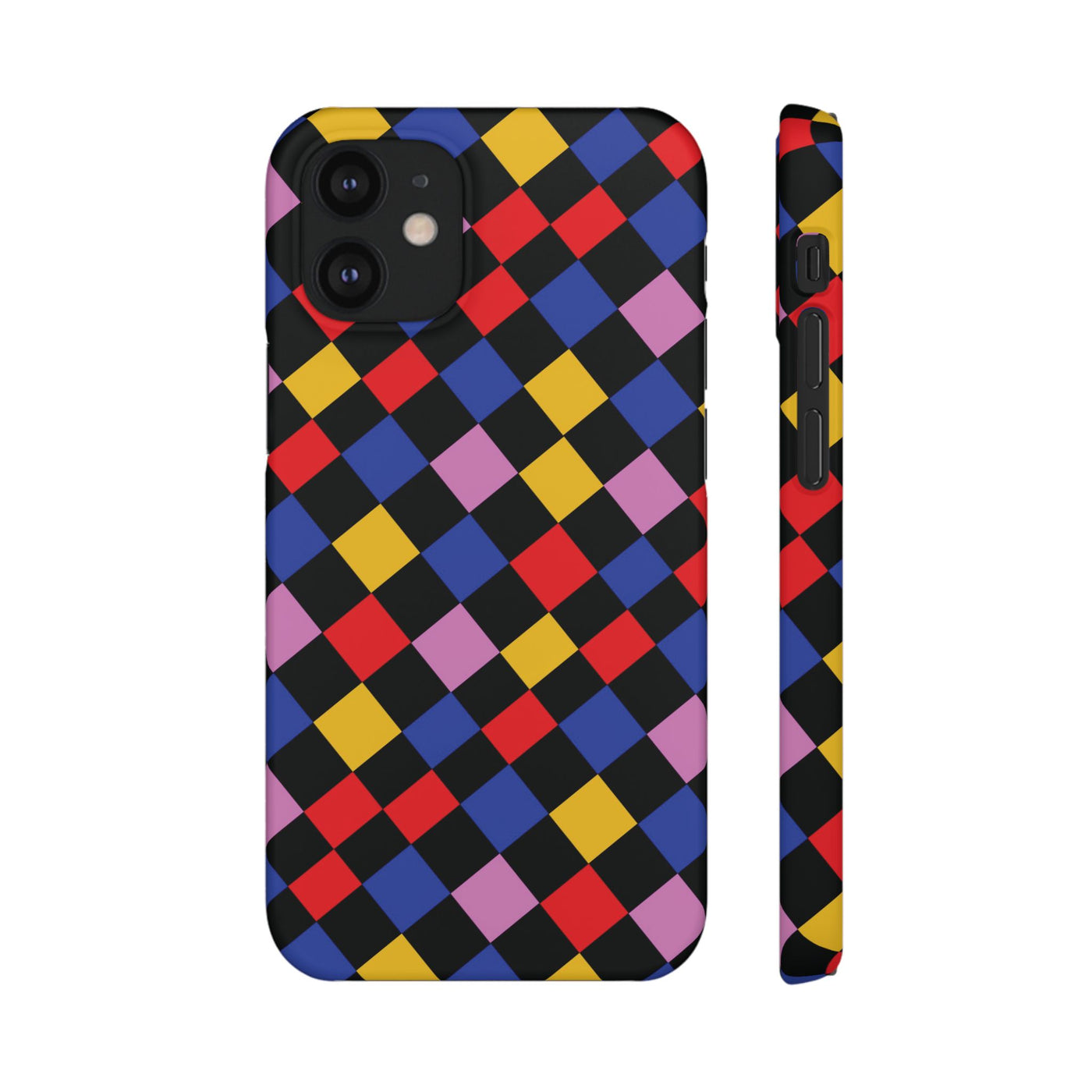 Colorful Checkerboard Cute Phone Case - Sleek Snap - for iPhone 16 15 14 13 12 11 Max Pro Plus Samsung Galaxy S24 S23 S22 S21 S20 Plus Ultra - Studio40ParkLane
