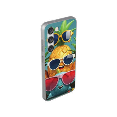 Cute Flexi Samsung Phone Cases, Summer Pineapple Fruit Galaxy S23 Phone Case, Samsung S22 Case, Samsung S21 Case, S20 Plus